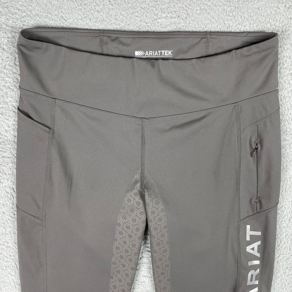 Ariat EOS Full Seat Leggings Womens XL Gray Equestrian Riding Silicone Grip - Picture 3 of 15